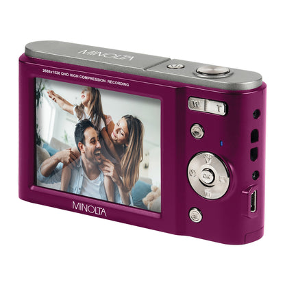 Minolta MND20-M MINOLTA MND20 44 MP / 2.7K Ultra HD Digital Camera (Magenta)