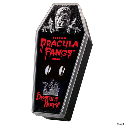 Chrome plated dracula fangs-lg
