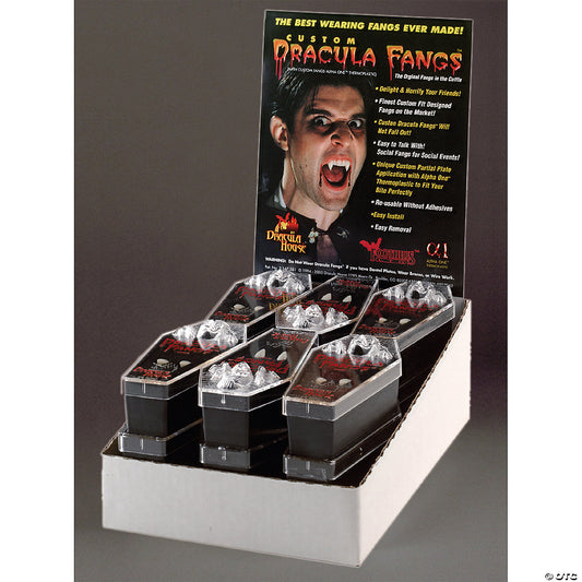 Dracula fangs display 12 pcs m