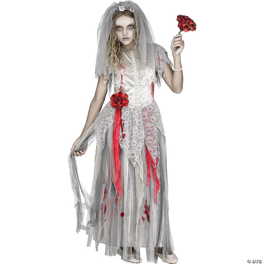 Girl's zombie bride costume