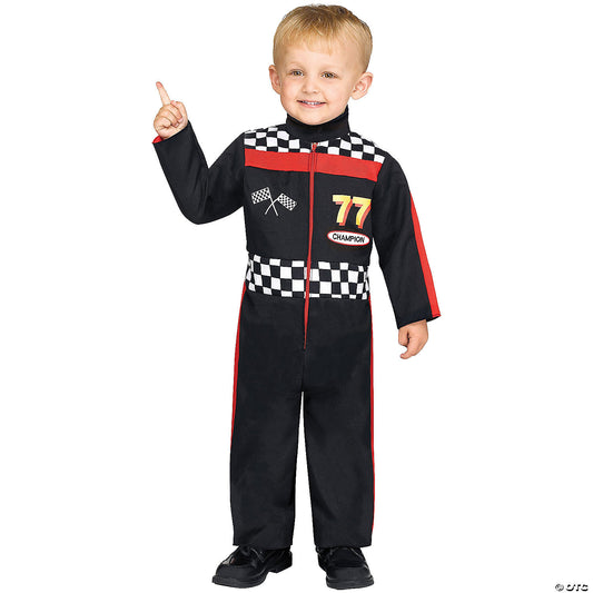 Toddler race car driver costume