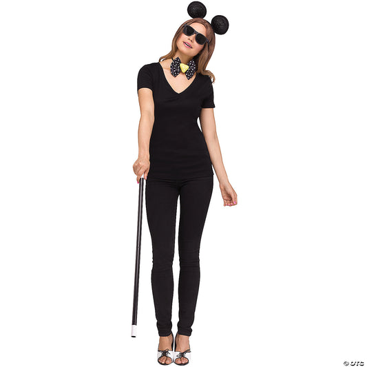 Adult 3 blind mice costume kit-black