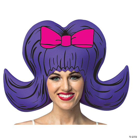 Adult bouffant headpiece foam purple