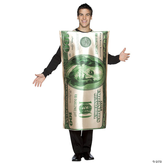 Unisex 100 dollar bill costume