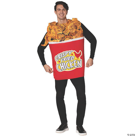 Bucket of fried chicken ad costume