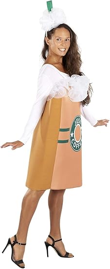 "Just Coffee" Adult Costume with Tunic & Headpiece | One Size