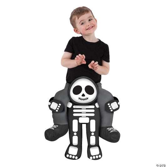 Toddler skeleton piggyback costume