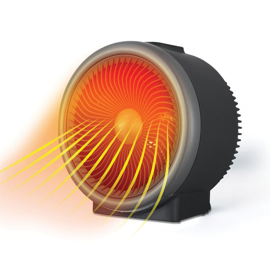 BLACK+DECKER BHDT118 BHDT118 1,500-Watt-Max Digital Turbo 2-in-1 Fan Heater with Thermostat, Silver and Black