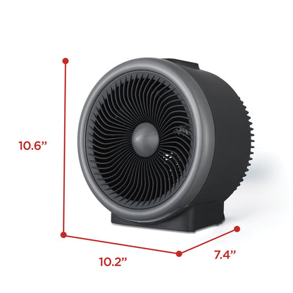 BLACK+DECKER BHDT118 BHDT118 1,500-Watt-Max Digital Turbo 2-in-1 Fan Heater with Thermostat, Silver and Black