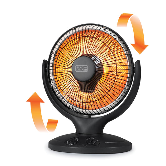 BLACK+DECKER BHRO608 BHRO608 800-Watt-Max 14-In. Oscillating Radiant Dish Ceramic Heater