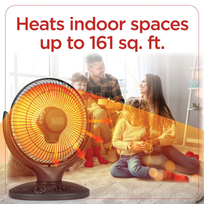 BLACK+DECKER BHRO608 BHRO608 800-Watt-Max 14-In. Oscillating Radiant Dish Ceramic Heater