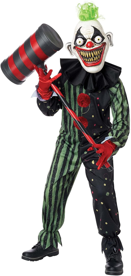 Crazy Eyed Clown Child Costume | X-Large