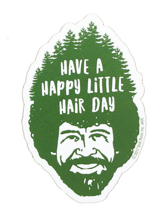 Bob Ross 3" Funky Chunky Magnet: "Happy Little Hair Day"