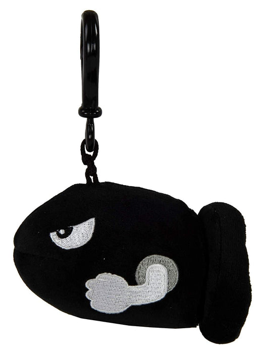 Nintendo Mario Kart Mocchi-Mocchi 4 Inch Plush Clip On - Bullet Bill