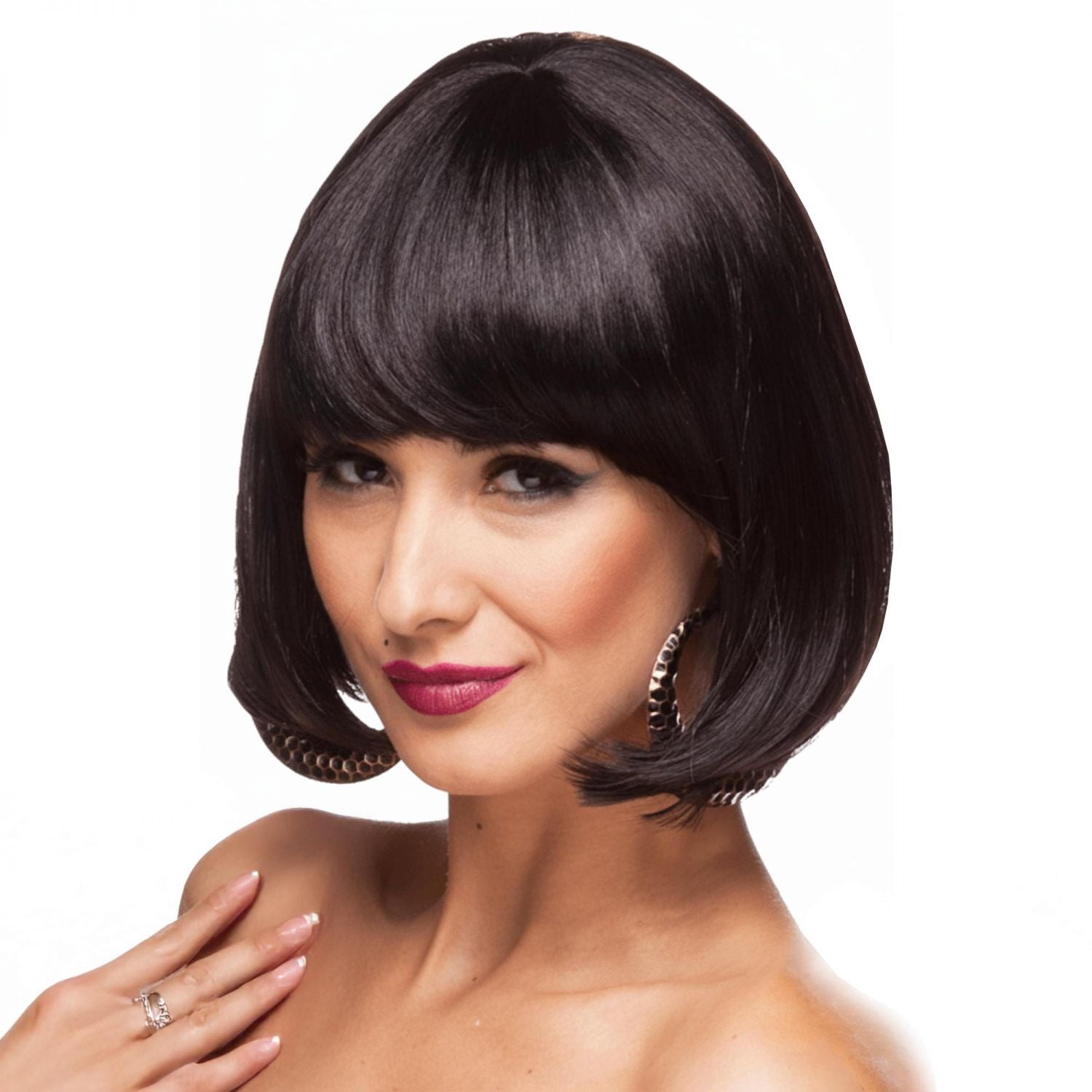 Cindy Bob Black Wig Costume Accessory