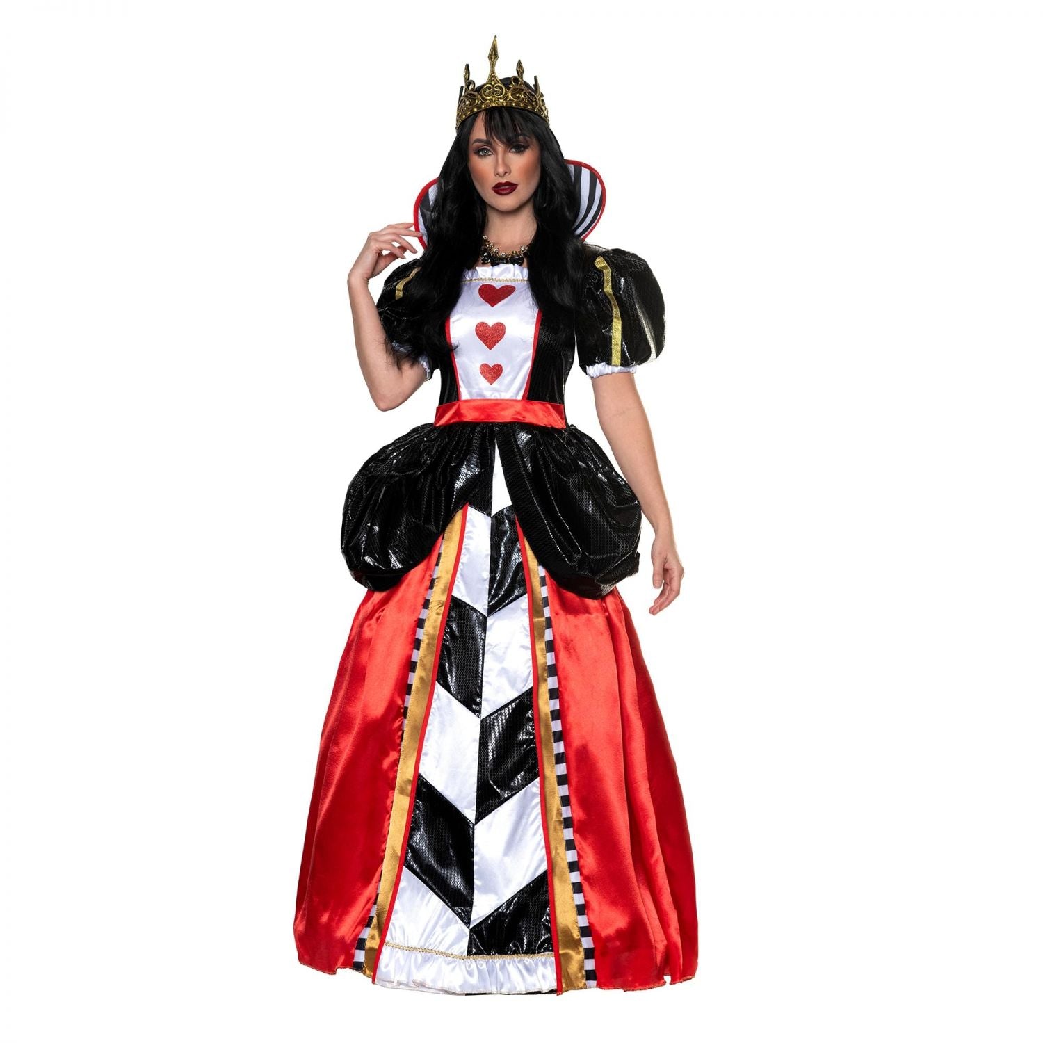 Alice in Wonderland Queen Of Hearts Adult Costume Dress | XL