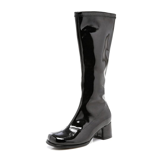 1.75 Inch Heel Black Costume Gogo Boots | Child Large