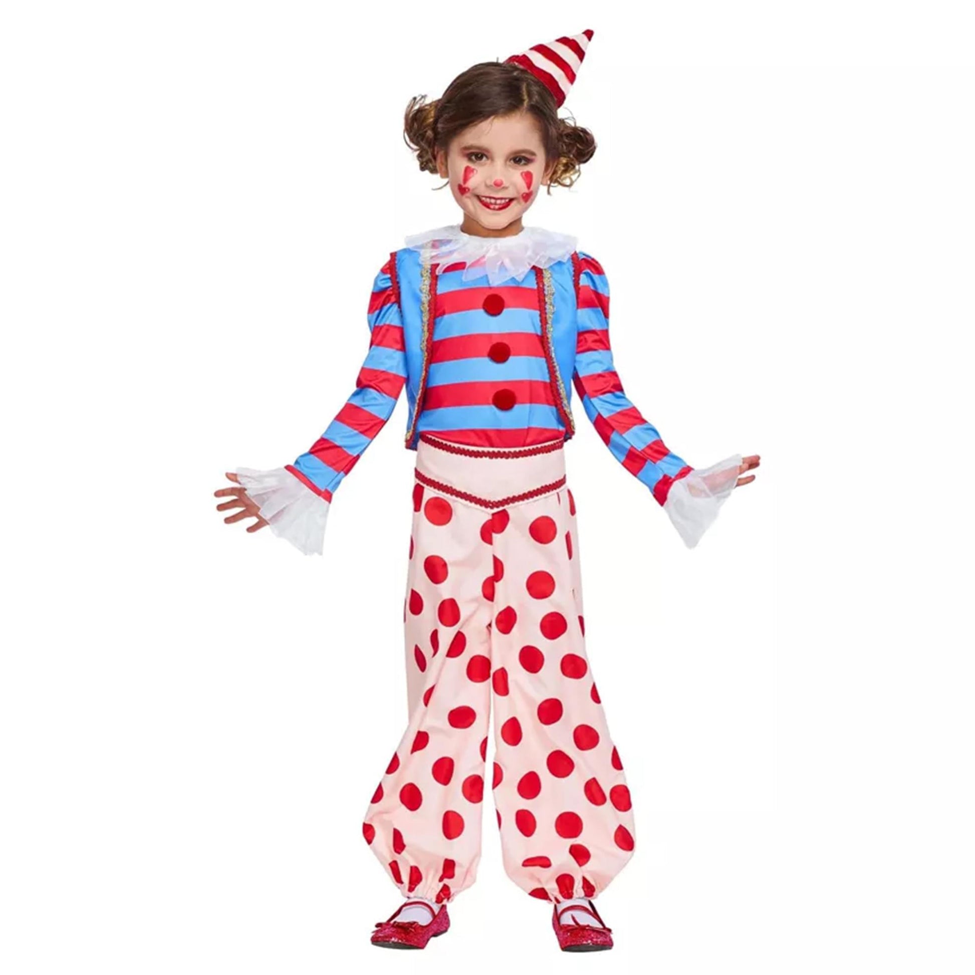 Vintage Clown Child Costume | Medium