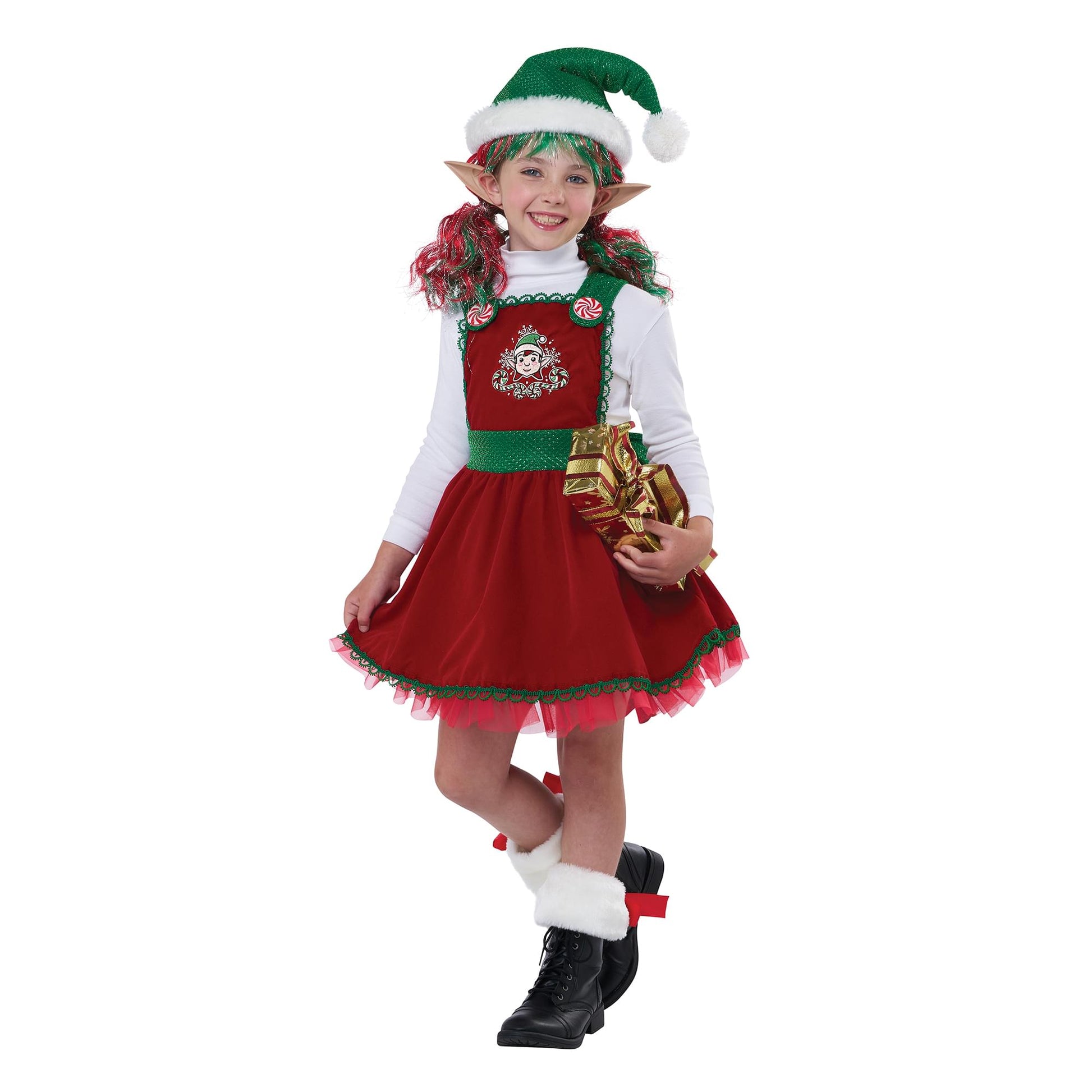 Candy Cane Elf Child Costume | S