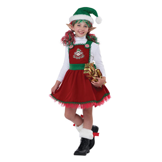 Candy Cane Elf Child Costume | S
