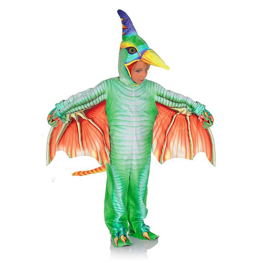 Green Pteradactyl Printed Infant Costume Jumpsuit | Small