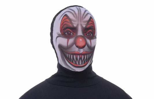 Disappearing Man Hooded Costume Mask Adult: Scary Clown One Size
